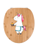Mr. & Mrs. Panda Motiv WC Sitz Einhorn Muffin ohne Spruch in Braun