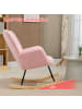 HOMCOM Schaukelstuhl in Pink 71L x 98B x 101H cm