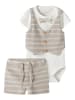 name it kurzer Taufanzug Sommer-Set Nbmhelmut in chateau gray