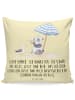 Mr. & Mrs. Panda Deko Kissen Lieber Sommer mit Spruch in Gelb Pastell