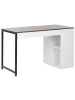 Beliani Schreibtisch DESE in Braun/Weiß/Schwarz - (W) 120 x (H) 75 x (L) 60 cm