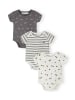 Minoti 3-er Pack Bodys NOSBABYRIB2 in weiß