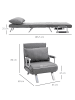 HOMCOM Schlafsofa-65B x 69T x 80H cm-Grau