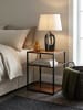 KADIMA DESIGN Nachttisch Massivholz / Metall 40x50x35 cm Beistelltisch Hoch