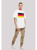 F4NT4STIC T-Shirt Germany Deutschland Flagge distressed in weiß
