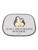 Mr. & Mrs. Panda Sonnenblende Pinguine Einschlafen mit Spruch in Grau Pastell