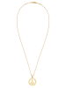 KUZZOI Halskette 925 Sterling Silber Peace-Zeichen in Gold