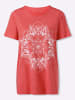 Sieh an! Longshirt in grapefruit-weiß