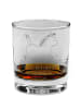 Mr. & Mrs. Panda Whiskey Glas Pferd Springen mit Spruch in Transparent