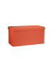 relaxdays Sitzbank Stauraum in Orange - (B)76 x (H)38 x (T)38 cm