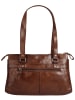 SPIKES & SPARROW Handtasche echt Leder in cognac