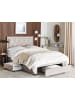 Beliani Doppelbett LIEVIN in Beige - (W) 145 x (H) 122 x (L) 217 cm