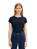 TOM TAILOR Denim T-Shirt FLUENT BASIC in Blau