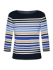 Betty Barclay Basic Shirt mit U-Boot-Ausschnitt in Dunkelblau/Weiß