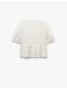KOTON BLUSE SS in Beige Gestreift