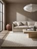 KADIMA DESIGN Teppich Wolle Handgetuftet ALNE Wohnzimmer Modern Wohnlich in Creme