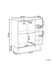 Beliani Weinregal TULLAMORE in Braun - (W) 84 x (H) 91 x (L) 39 cm