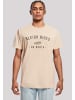 F4NT4STIC T-Shirt Schlittenfahren Weihnachten Christmas in sand