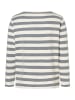 More & More gestreiftes 3/4 Arm Shirt in regular stripe jersey silvergrey melange powder cr