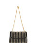 faina Women Flap Bag in Black Gold