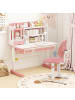 COSTWAY Schreibtischstuhl Kinder in Rosa