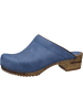 Sanita Comfortwear Clog "Wood-Chrissy Open" in Blau