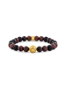 Thomas Sabo Armband Aus Obsidian Und Tigerauge Mit Bead in gelbgoldfarben, rot, schwarz