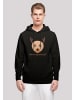 F4NT4STIC Basic Hoodie Red Nose Weihnachten in schwarz