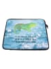 Mr. & Mrs. Panda Notebook Tasche Krokodil mit Spruch in Oceanblue