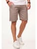 behype Chinoshorts - Kurze Hose mit Stretch inkl. Gürtel für Herren in Taupe