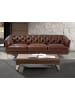 Angel Cerdá Chesterfield-Sofa 6140 in Braun/Gold – (B)233 x (T)94 x (H)75 cm