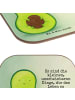 Mr. & Mrs. Panda Tischuntersetzer Avocado Kern Design mit Spruch in Weiß