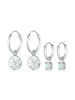 Elli Ohrringe 925 Sterling Silber Plättchen, Schmuckset in Silber