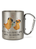 Mr. & Mrs. Panda Tasse Mops Verliebt mit Spruch in Silber