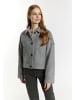 DreiMaster Vintage Damen Übergangsjacke Aus Wollgemisch in Grau Melange