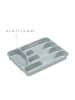 relaxdays 2er-Set: Besteckkasten in Grau - (B)25 x (H)4 x (T)33 cm