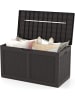 COSTWAY 380 L Gartenbox mit Rollen in Braun