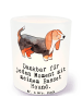 Mr. & Mrs. Panda Glas Windlicht Basset Hound Moment mit Spruch in Transparent