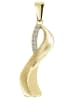 Adeliás Damen Anhänger aus 333 Gold mit Zirkonia in gold