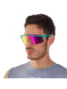 YEAZ SUNSHADE Sport-Sonnenbrille Black/Silver in grün / lila