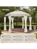 tectake Gartenpavillon Siana inklusive Spannseilen und Heringen, creme