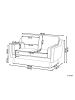 Beliani 2-Sitzer Sofa LOKKA in Weiß/Heller Holzfarbton - (W) 150 x (H) 85 x (L) 83 cm