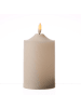 MARELIDA LED Kerze für Außen flackernd Timer H: 15cm in creme