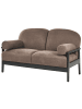 Beliani 2-Sitzer Sofa PILARNE in Braun/Schwarz - (W) 153 x (H) 88 x (L) 84 cm