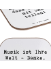 Mr. & Mrs. Panda Getränke-Untersetzer Spruch Musiklehrer Danke m... in Weiß