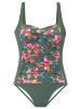 LASCANA Badeanzug Malia in Oliv print
