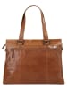 SPIKES & SPARROW Shopper LAPTOP SHOULDERBAG echt Leder in cognac