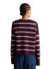 Marc O'Polo DENIM Gestreifter Strickpullover relaxed in Medium Brown Melange