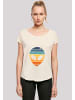 F4NT4STIC Long Cut T-Shirt Alien Sonnenuntergang Retro in Whitesand