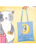 Mr. & Mrs. Panda Schultertasche Alleine schlafen lernen mit Spruch in Sky Blue